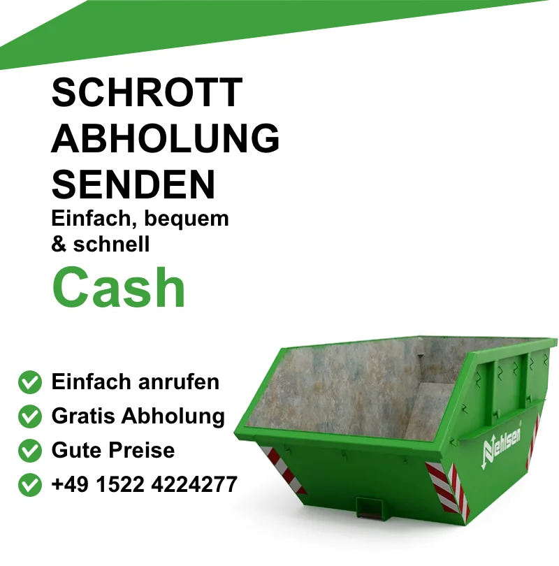 Schrottankauf Senden – Altmetall verkaufen und Geld verdienen Sie haben Schrott in Senden, den Sie loswerden möchten? Unser Schrottankauf in Senden bietet Ihnen eine einfache und lukrative Möglichkeit, Kupferschrott, Kabelschrott, Messing, Aluminium und Edelstahl zu verkaufen – zu fairen Preisen und mit kostenloser Abholung